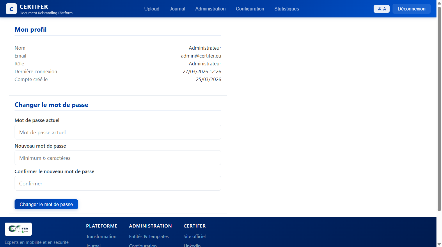 Mon profil
